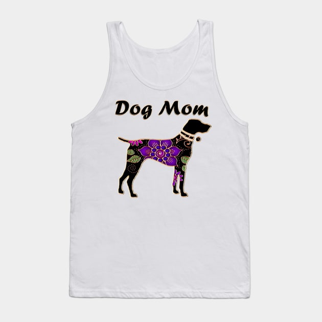 Dog Mom Floral Retriever Tank Top by m2inspiration